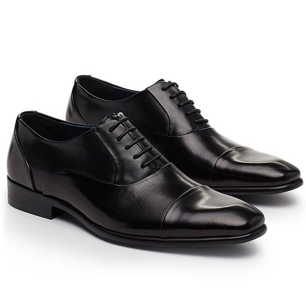 Steve Madden Men's "Jonez" Leather Lace Up Oxford Dress Shoe | US 8 - Picture 1 of 10